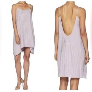 Bcbgmaxazria Lilac Mauve Low Back Pleated Dress Small BCBG MSRP $178